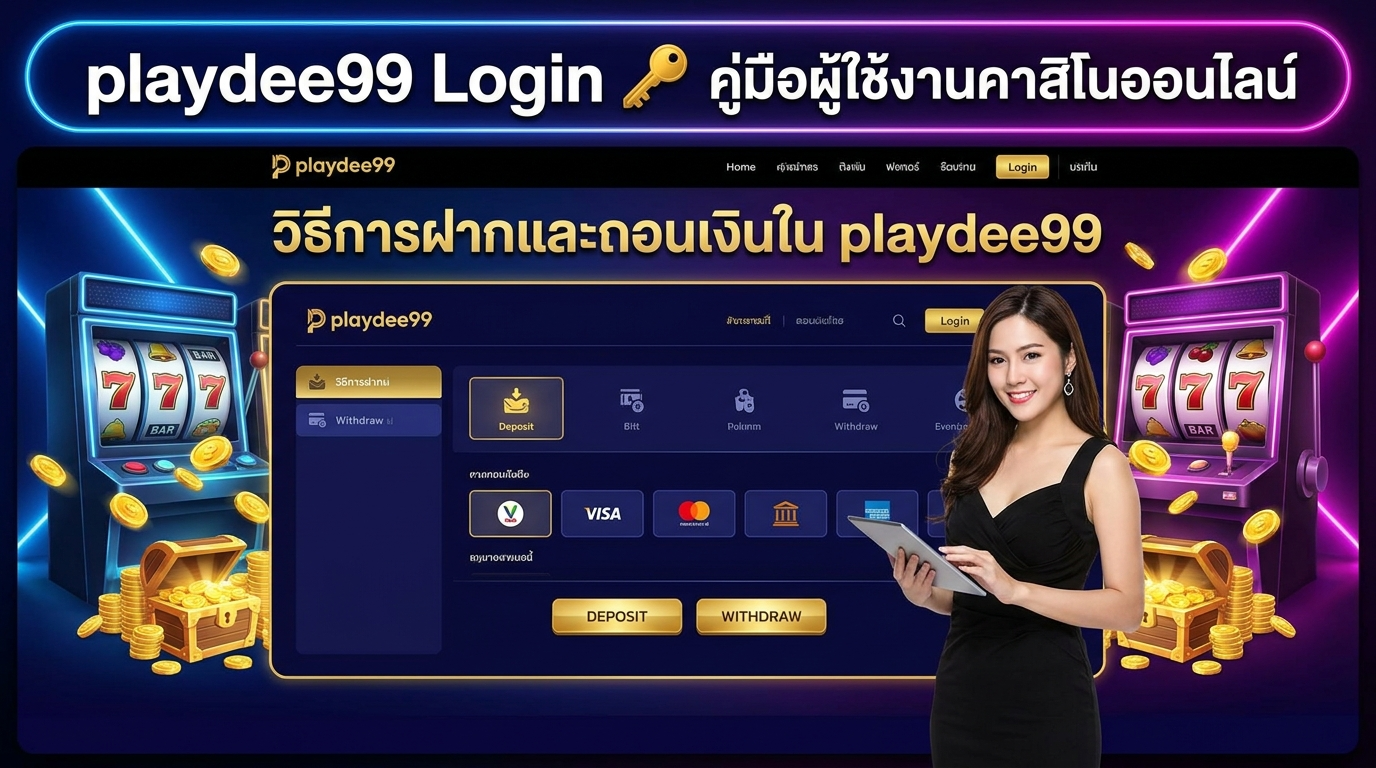 วิธีการฝาก-ถอนเงินใน playdee99